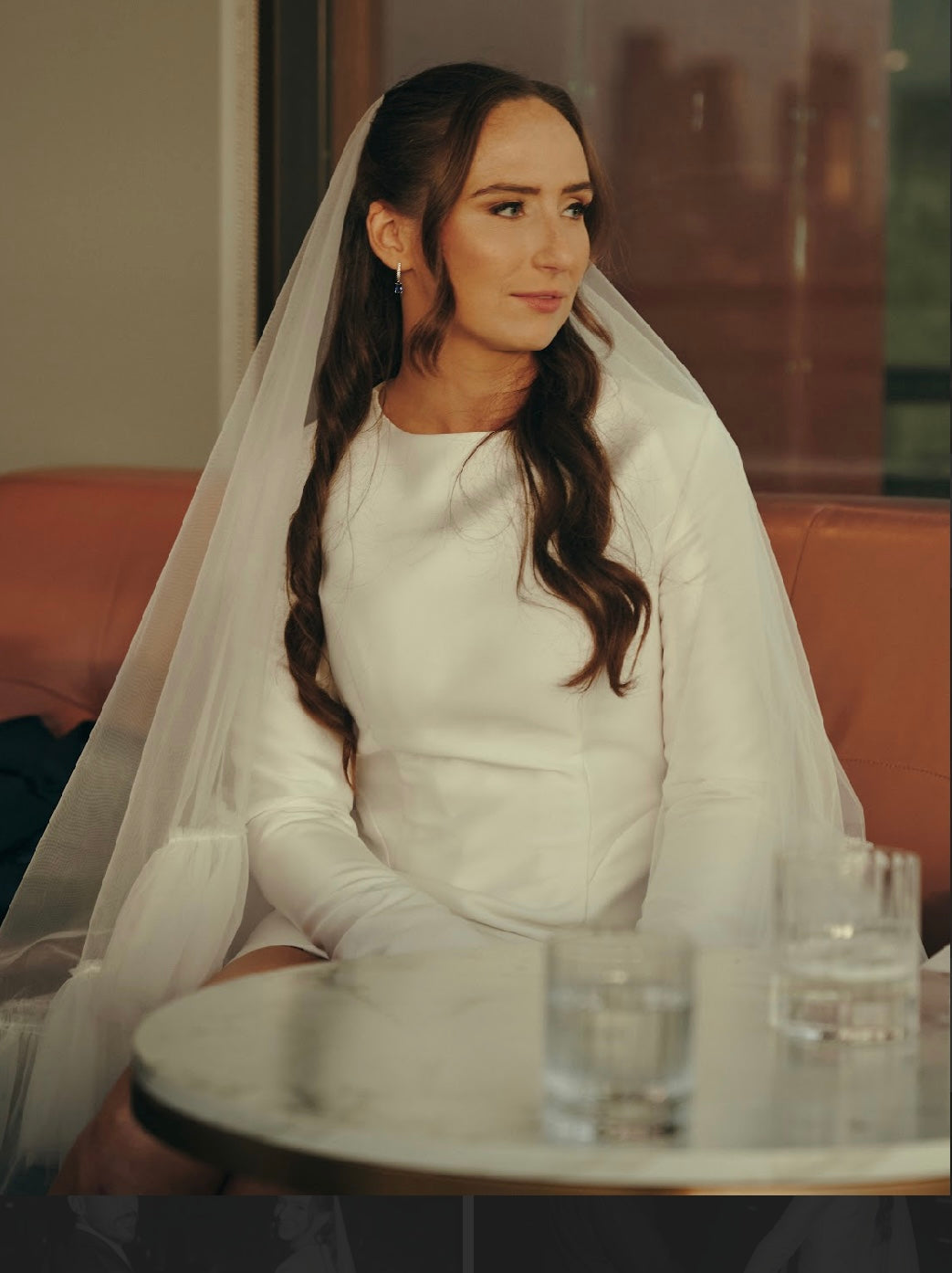 Ivory Ruffle Veil